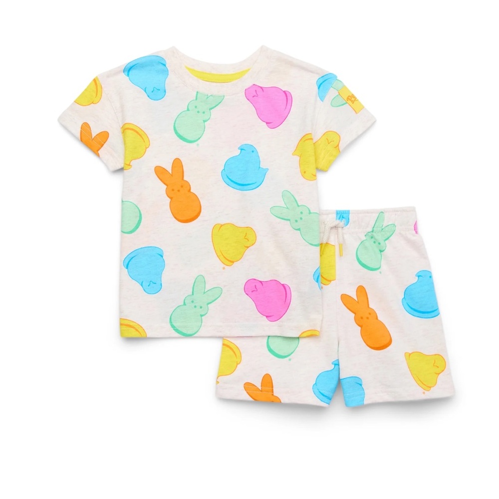 Peeps Toddler Easter Allover Print T-Shirt & Shorts Set 5t Little Boys Kids